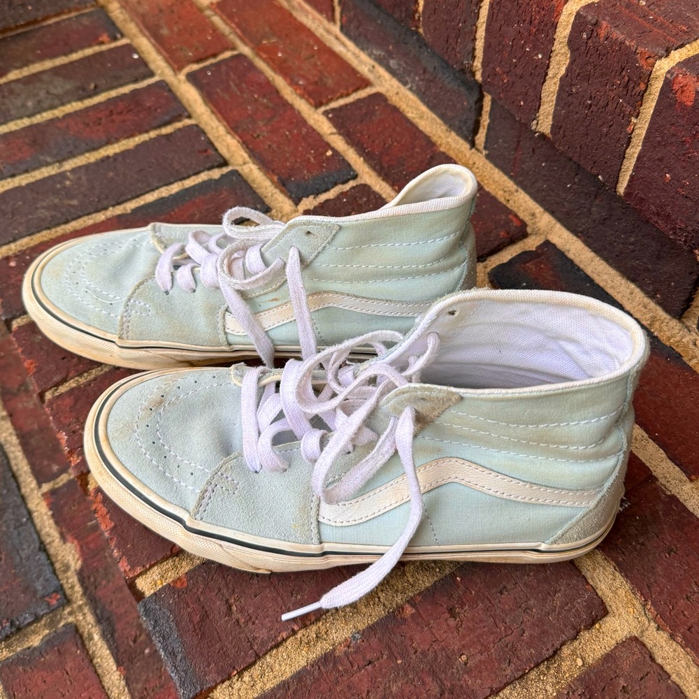 Women’s high top vans, light blue, sz9